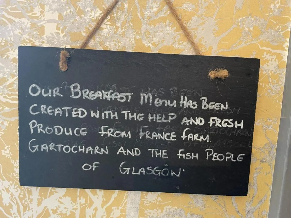 Breakfast menu board